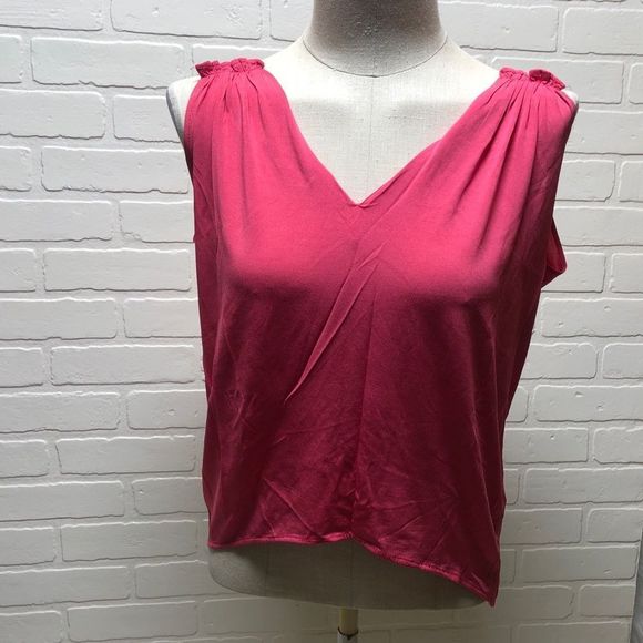 Zara Tops - NWT Zara W&B Collection Womens Pink Cropped Double-V Tank Top Shirt M